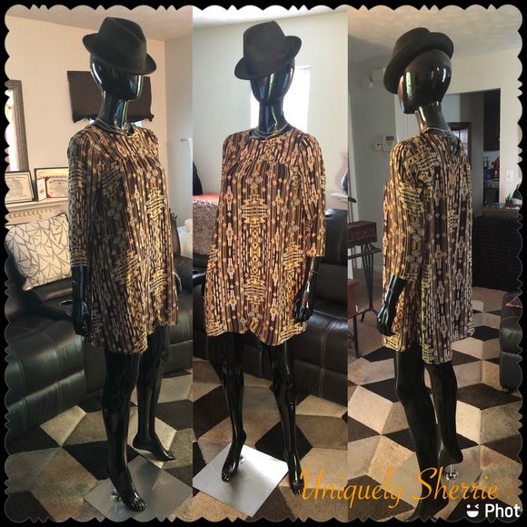 Coffee Multi-Color Brown Tunic/Dress - Picture 2 of 12